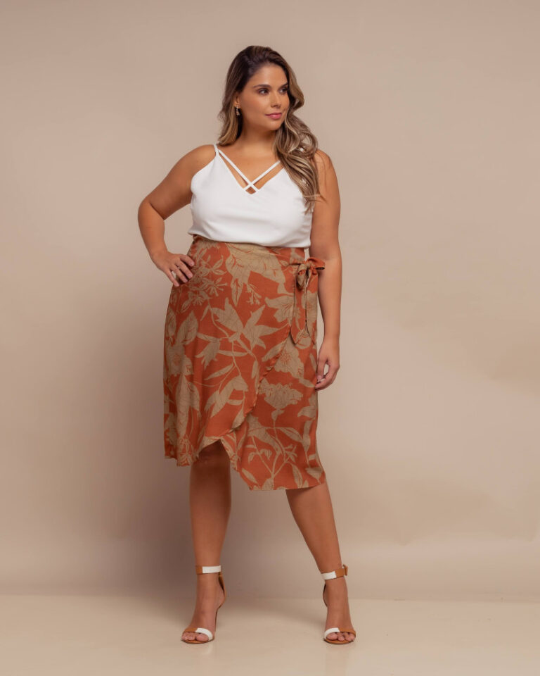 Saia Isis Curves Estampada Viscose